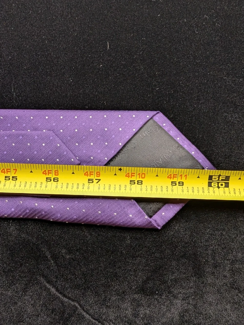 Calvin Klein Lavender Tie with White Micro-Dots